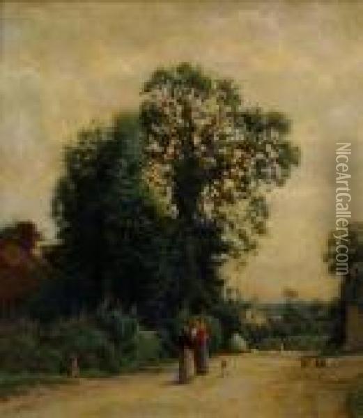 Landscape Oil Painting - Victor-Jean-Baptiste-Barthelemy Binet