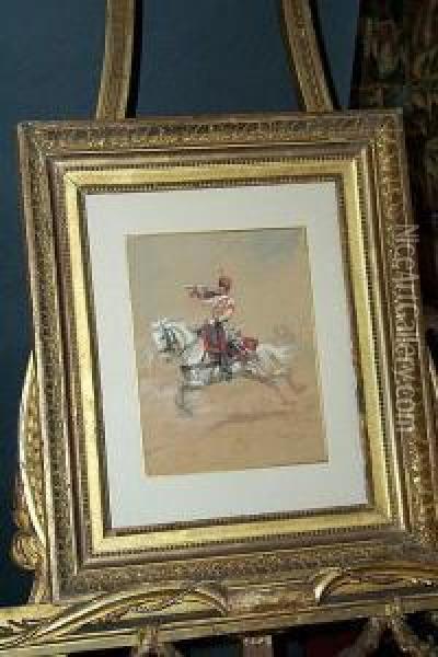 Trompette De Hussards Oil Painting - Georges Bertin, Dit Scott De Plagnolles