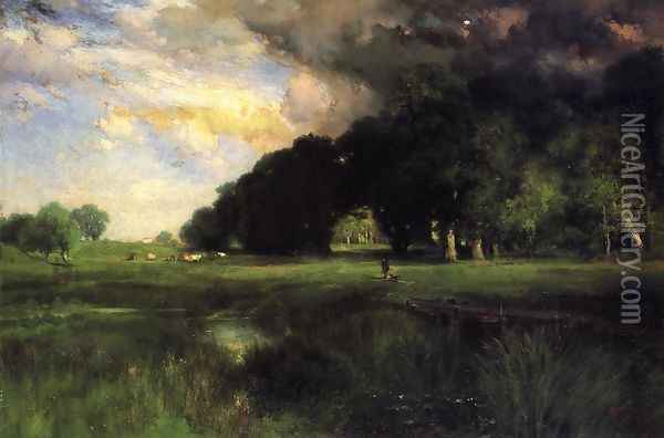 Approaching Storm Oil Painting - Thomas Moran