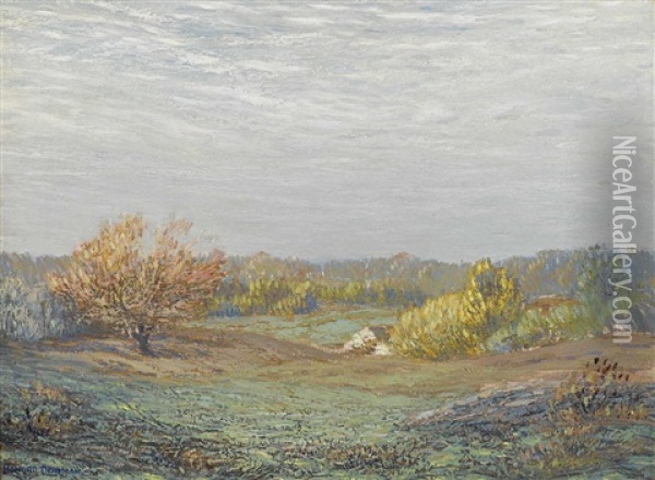Landscape In Early Autumn Oil Painting - Leonard Ochtman