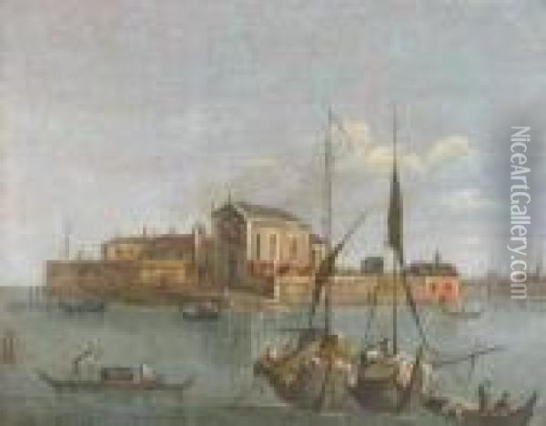 The Island Of San Christoforo, Near Murano, Venice Oil Painting - Francesco Guardi