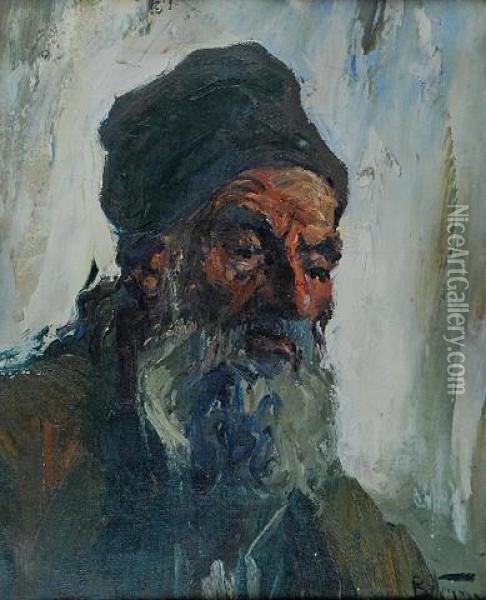 Glowa Starego Zyda Oil Painting - Adolf, Abraham Behrman