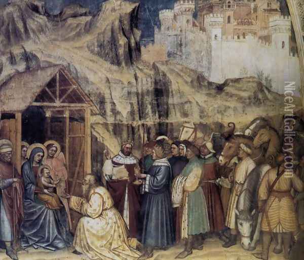 Adoration of the Magi 1380 Oil Painting - Altichiero da Zevio