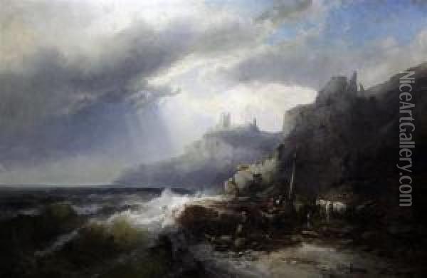 Dunstanborough Point Oil Painting - Franz Emil Krause