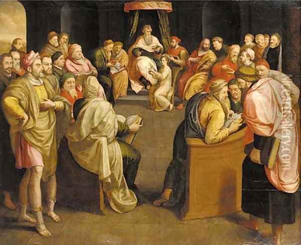 Christ among the Doctors Oil Painting - Frans, the Elder Pourbus