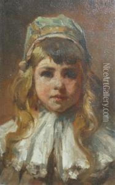 American, - Portrait Of Ida,1882 Oil Painting - Henry Mosler