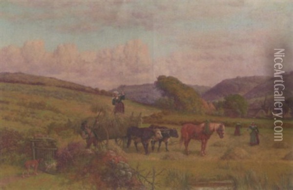 Figures In A Landscape Oil Painting - William Baptiste Baird