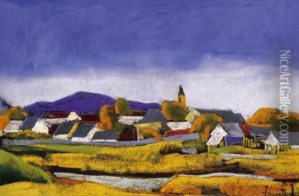 Autumn In Nagybanya Oil Painting - David Jandi
