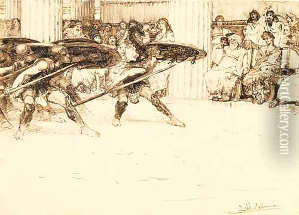 The Pyrrhic Dance 2 Oil Painting - Sir Lawrence Alma-Tadema