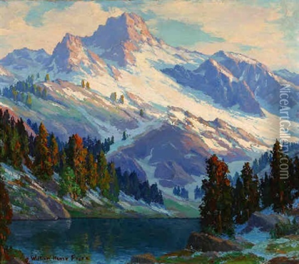 Sunlight On Sierra Slopes Oil Painting - William Henry Price