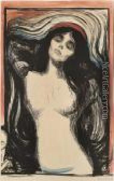 Madonna Woman Making Love Oil Painting - Edvard Munch