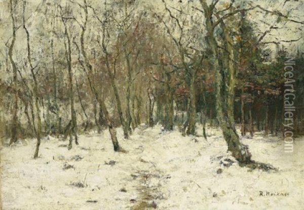 Winterlandschaft Oil Painting - Rudolf Hoeckner