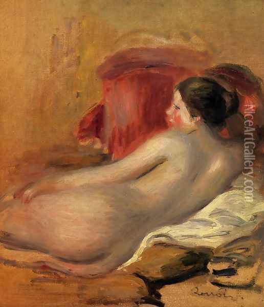 Reclining Model Oil Painting - Pierre Auguste Renoir