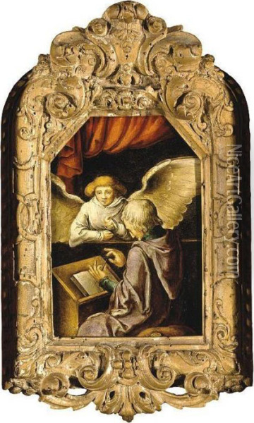 Saint Matthew The Evangelist Oil Painting - Lucas Van Leyden