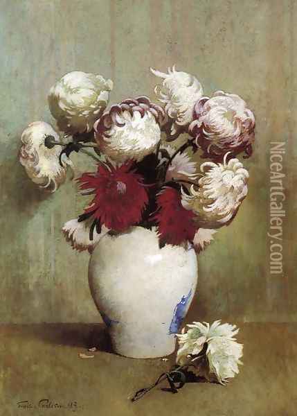 Chrysanthemums Oil Painting - Emil Carlsen
