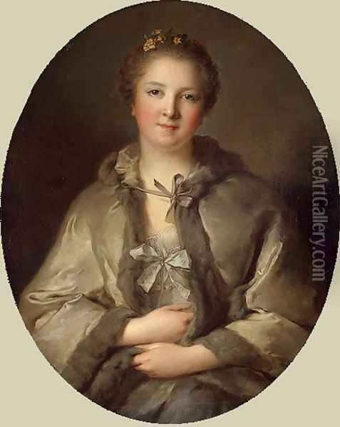 Madame Bonier de la Mosson Oil Painting - Jean-Marc Nattier
