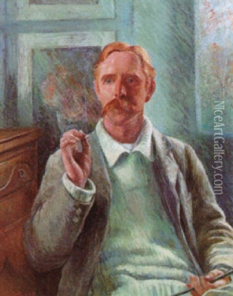 Portrait Of Mr. C Oil Painting - Emma Lowstadt Chadwick
