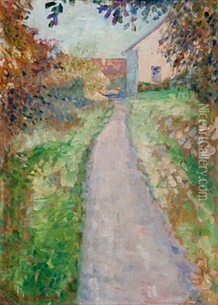 Havegang / Garden Path Oil Painting - Edvard Munch