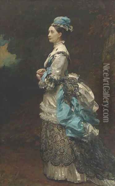 Portrait of Lady Marjorie Banks Oil Painting - James Sant