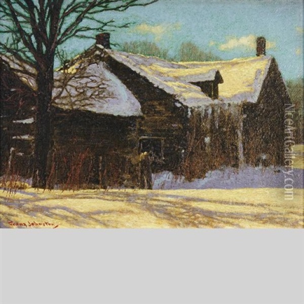 Winter's Touch Of Beauty Oil Painting - Francis Hans Johnston