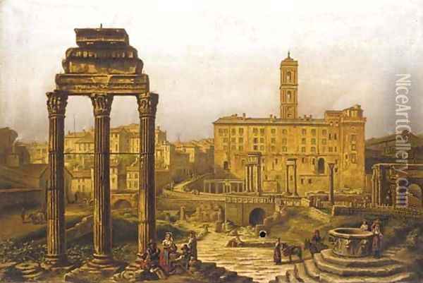 The Forum, Rome Oil Painting - Victor Vervloet