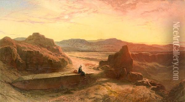The Granite Quarries Of Syene With The Unfinished Obelisk Oil Painting - Frank Dillon