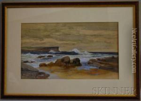 Coastal Scene Oil Painting - Frederick B. Schell