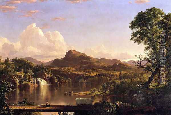 New England Scenery Oil Painting - Frederic Edwin Church