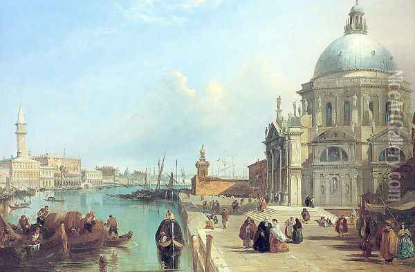 The Salute, Venice Oil Painting - Edward Pritchett