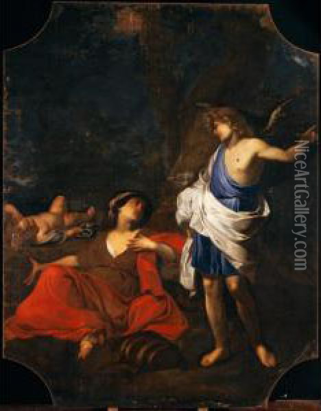 Agar E L'angelo Oil Painting - Mariotti, Giovanni Battista
