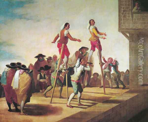 The Stilts Oil Painting - Francisco De Goya y Lucientes