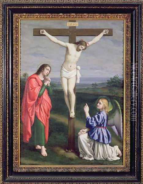 Crucifixion Oil Painting - Francesco de' Rossi (see Sassoferrato)