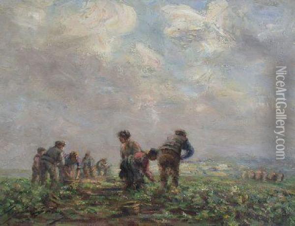The Harvest Oil Painting - J.G. Gray