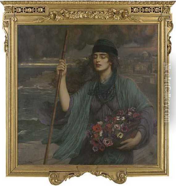 Nydia Oil Painting - Herbert Gustave Schmalz