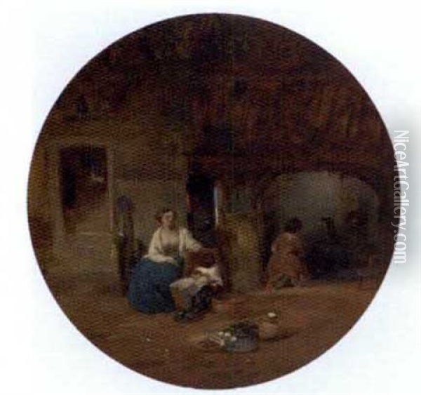 Home Sweet Home Oil Painting - Daniel Pasmore the Younger