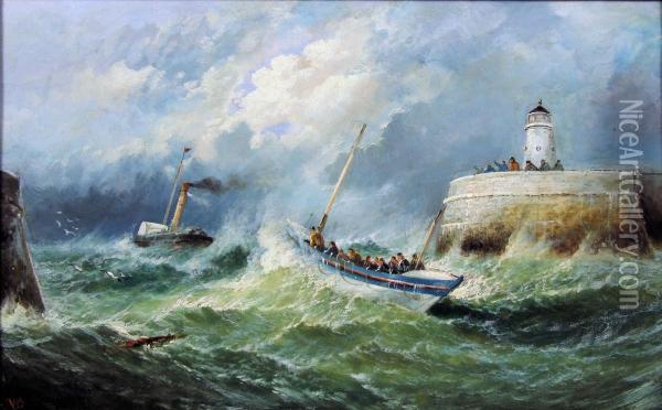 Marine Scene Oil Painting - William Broome Of Ramsgate