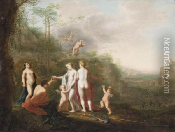 The Judgement Of Paris Oil Painting - Abraham van Cuylenborch