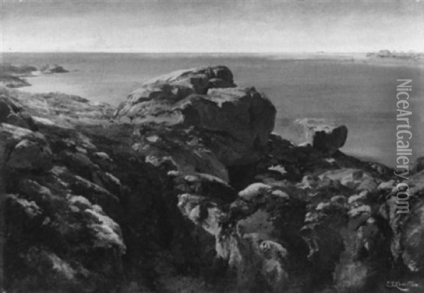 An Der Kuste Der Lofoten Oil Painting - Edward Theodore Compton