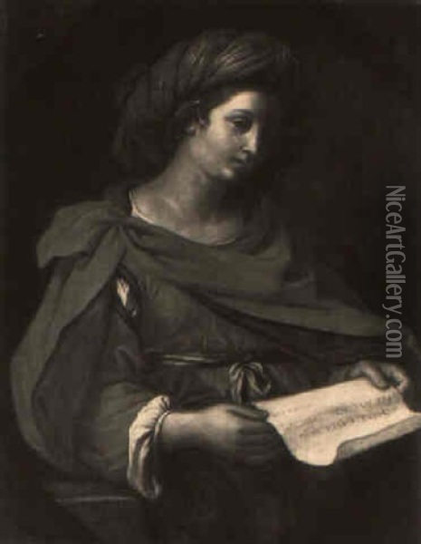 The Cumaen Sibyl Oil Painting -  Guercino