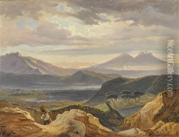 Sudliche Landschaft Oil Painting - Friedrich Wasmann