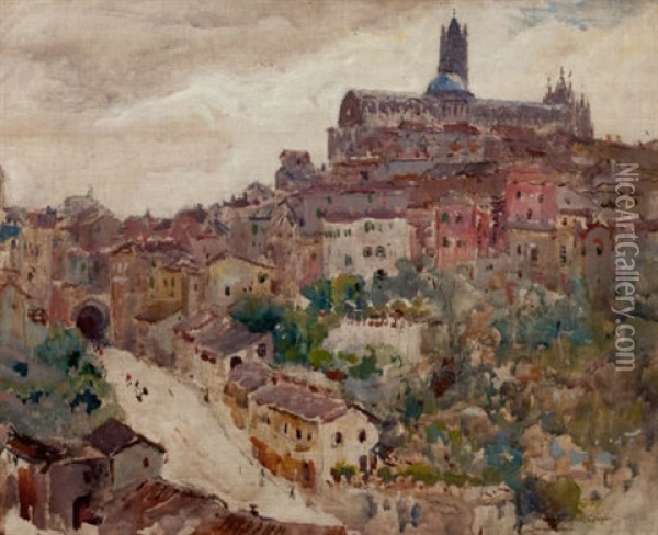 Sketch At Siena Oil Painting - Colin Campbell Cooper