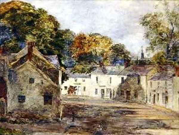 A View of Leixlip Oil Painting - William Davis