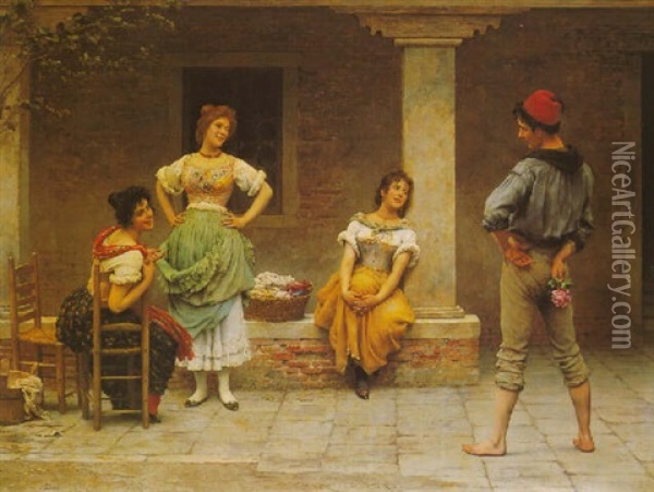 Il Fortunato Oil Painting - Eugen von Blaas