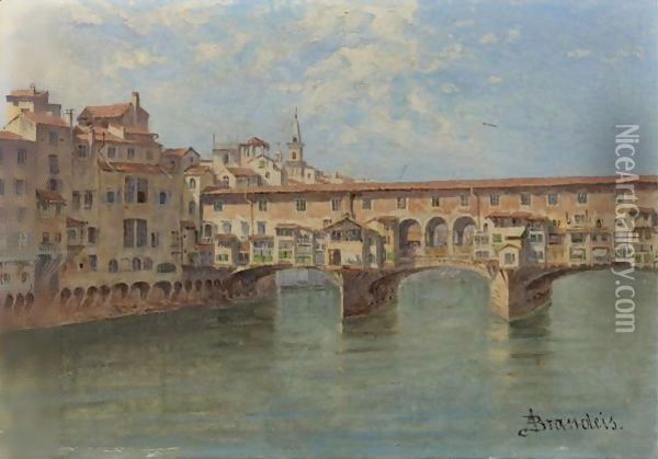 The Ponte Vecchio, Florence Oil Painting - Antonietta Brandeis