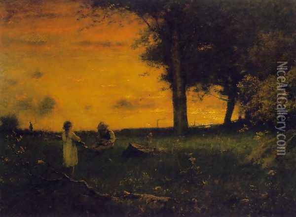 Sunset at Montclair 2 Oil Painting - George Inness