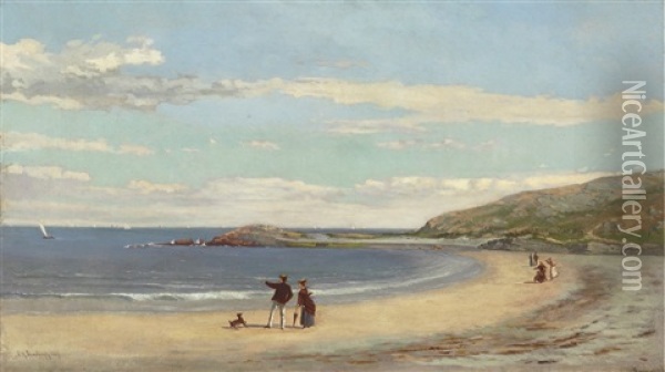 Seascape At Newport Oil Painting - Frank Henry Shapleigh