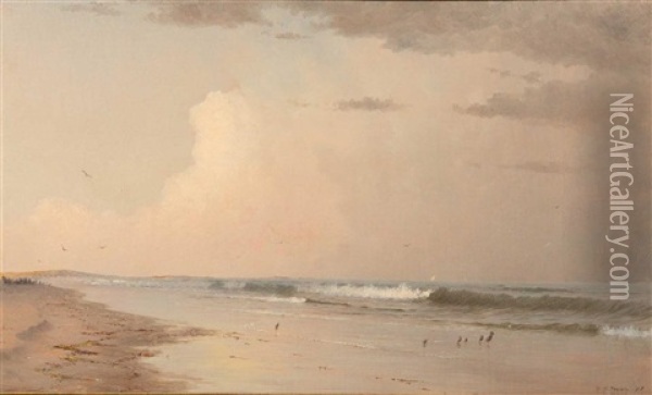 Beach Scene Oil Painting - Dwight William Tryon