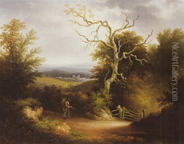 Exeter From The Old Credition Road Oil Painting - John Wallace Tucker