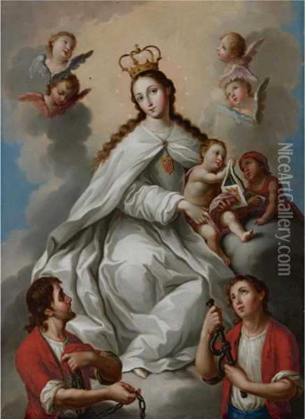 Virgen De La Merced Oil Painting - Jose De Campeche