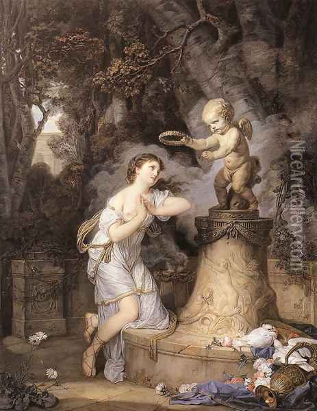 Votive Offering to Cupid 1767 Oil Painting - Jean Baptiste Greuze